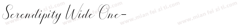Serendipity Wide One字体转换